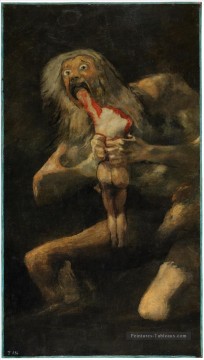 goya Tableau Peinture - Saturne dévorant son fils Francisco de Goya